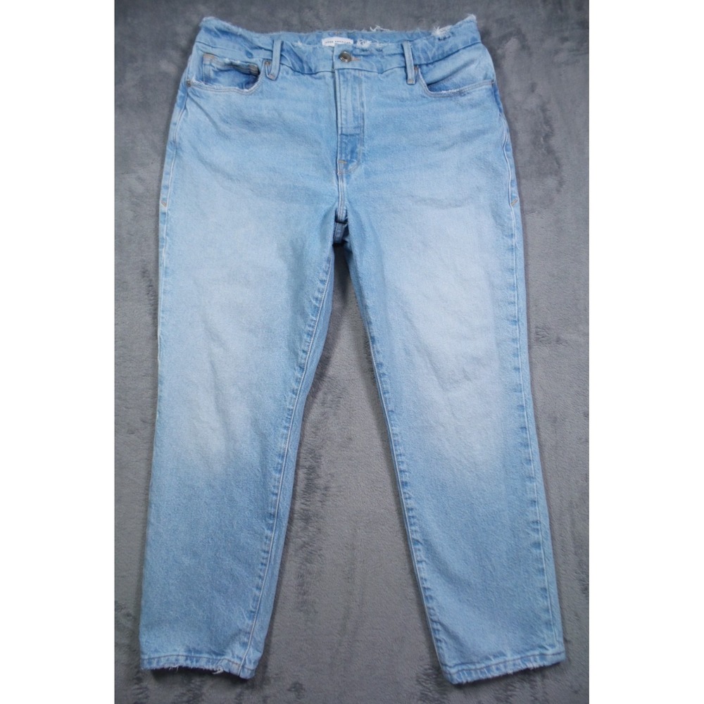 Good American Jeans Womens Size 6/28 Blue Denim Straight Leg High Rise Stretch